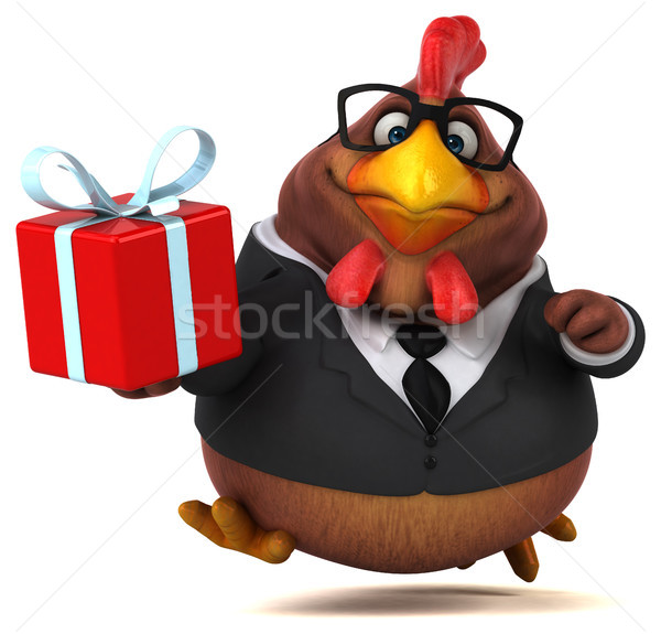 весело куриные 3d иллюстрации птица костюм Финансы Сток-фото © julientromeur