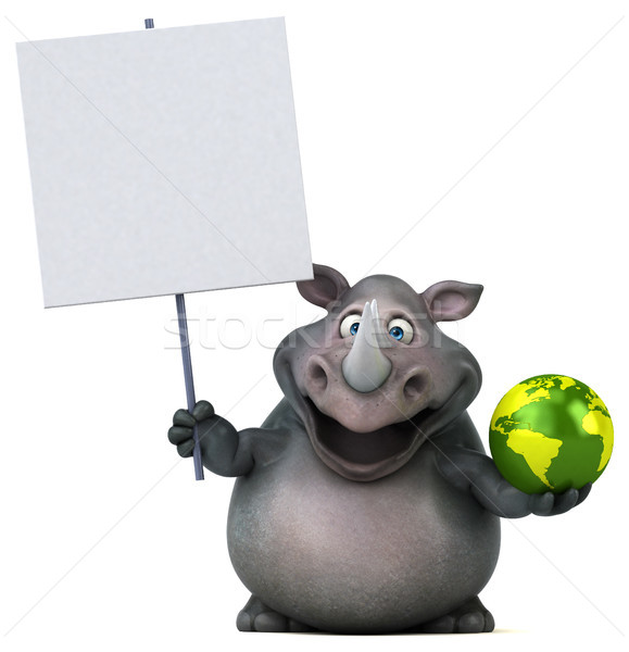 Fun rhinoceros - 3D Illustration Stock photo © julientromeur