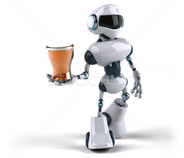 ロボット 技術 ドリンク レトロな 将来 3D ストックフォト © julientromeur