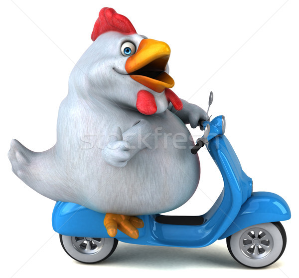 Fun chicken - 3D Illustration Stock photo © julientromeur