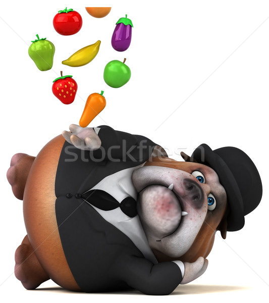 Fun bulldog - 3D Illustration Stock photo © julientromeur