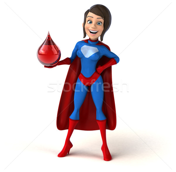супер женщину тело кровь девочек красный Сток-фото © julientromeur