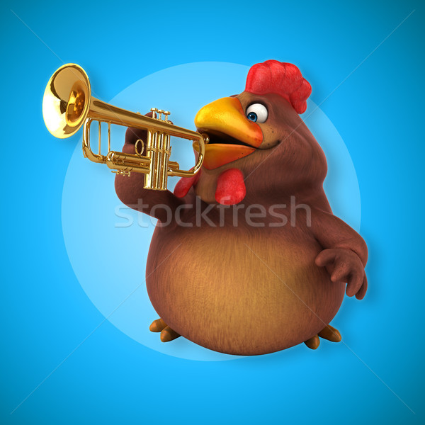 Zabawy kurczaka 3d ilustracji projektu ptaków koncertu Zdjęcia stock © julientromeur