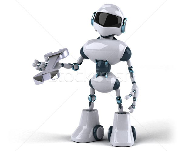 ストックフォト: ロボット · 技術 · ワーカー · レトロな · 将来 · 修復