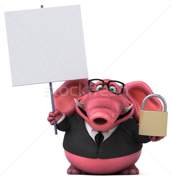 Pink elephant - 3D Illustration Stock photo © julientromeur