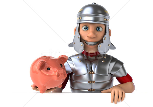 Romeinse soldaat geld financieren zwaard strijd Stockfoto © julientromeur