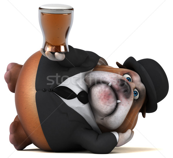 Stock photo: Fun bulldog - 3D Illustration