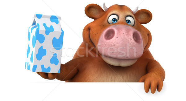 Spaß Kuh 3D-Darstellung Natur Bauernhof Käse Stock foto © julientromeur