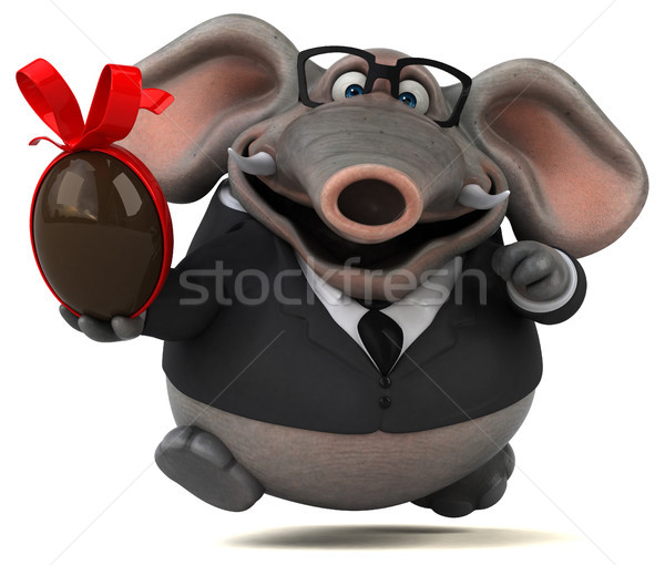 Leuk olifant 3d illustration chocolade pak financieren Stockfoto © julientromeur