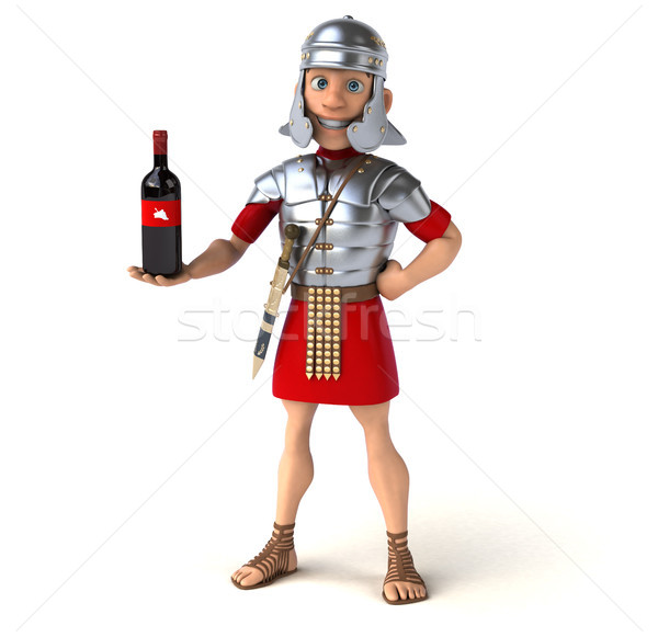 Romeinse soldaat drinken Rood zwaard strijd Stockfoto © julientromeur