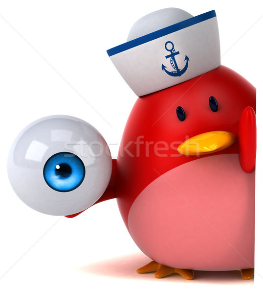 красный птица 3d иллюстрации глаза оранжевый груди Сток-фото © julientromeur