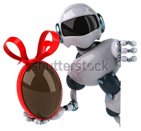 Spaß Ritter Schokolade Ei digitalen Soldat Stock foto © julientromeur