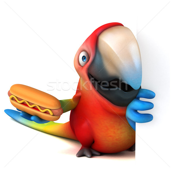 Diversão papagaio olho pássaro verde selva Foto stock © julientromeur