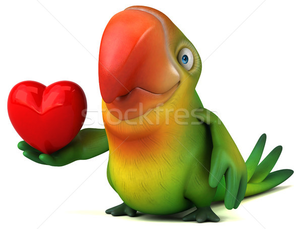 Amusement perroquet oeil amour coeur oiseau [[stock_photo]] © julientromeur