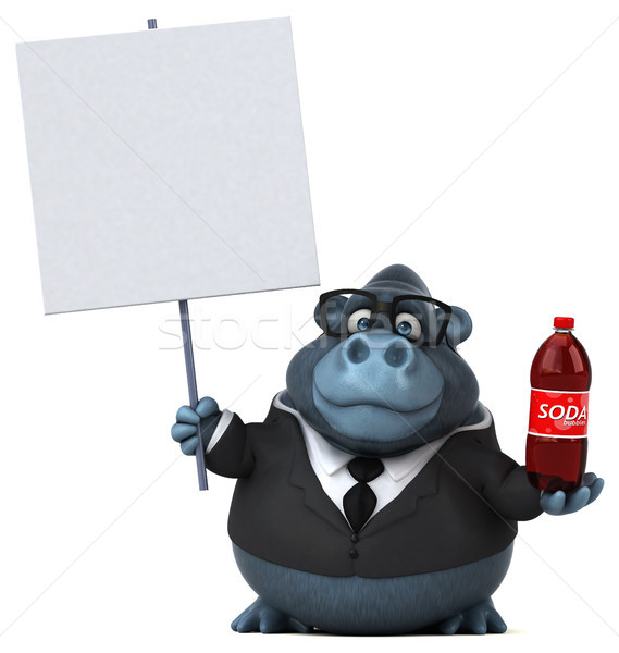Divertimento gorilla illustrazione 3d imprenditore suit animale Foto d'archivio © julientromeur