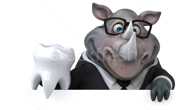 Fun rhinoceros - 3D Illustration Stock photo © julientromeur