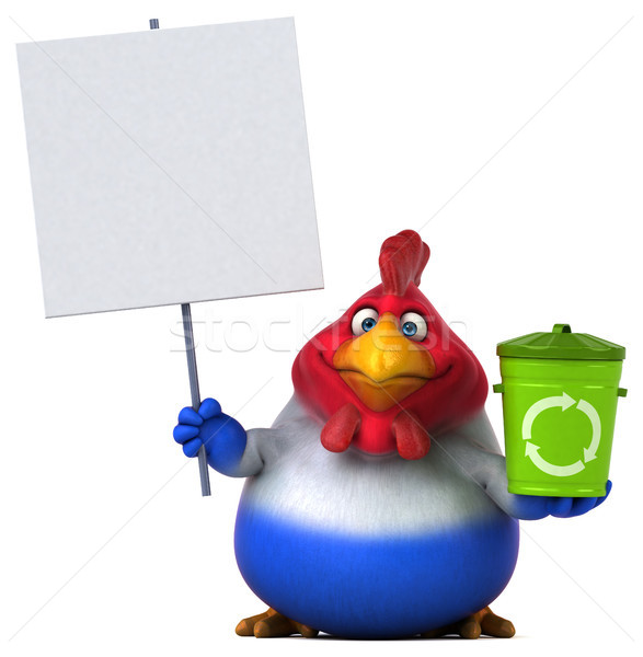 Fun chicken - 3D Illustration Stock photo © julientromeur