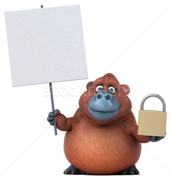 Fun orangoutan - 3D Illustration Stock photo © julientromeur