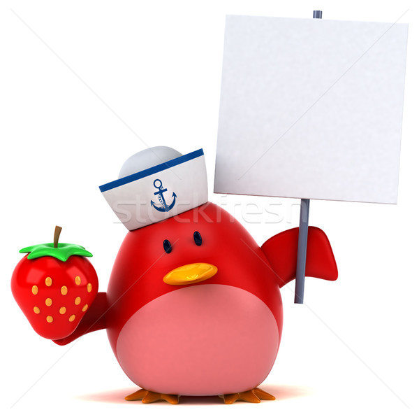Red bird - 3D Illustration Stock photo © julientromeur