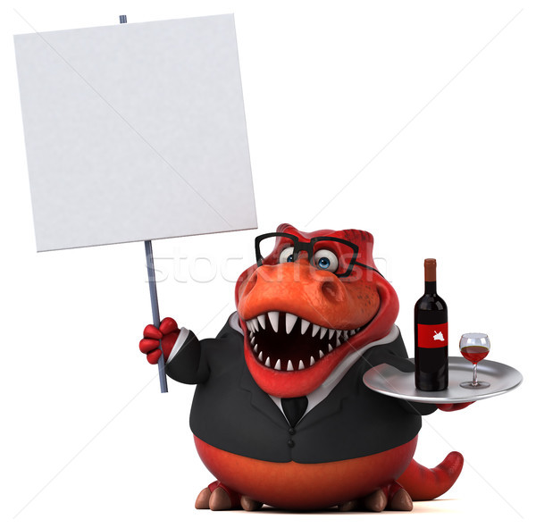 Сток-фото: весело · 3d · иллюстрации · бизнеса · вино · бизнесмен · пить