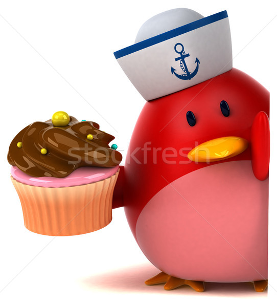 Red bird - 3D Illustration Stock photo © julientromeur