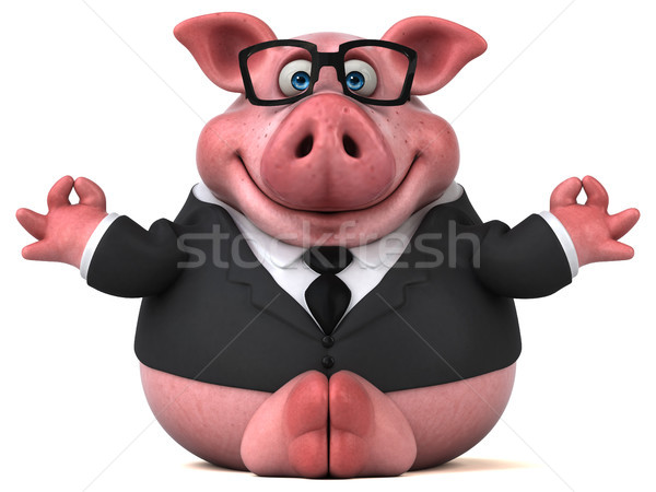 Amusement porc 3d illustration affaires costume grasse [[stock_photo]] © julientromeur