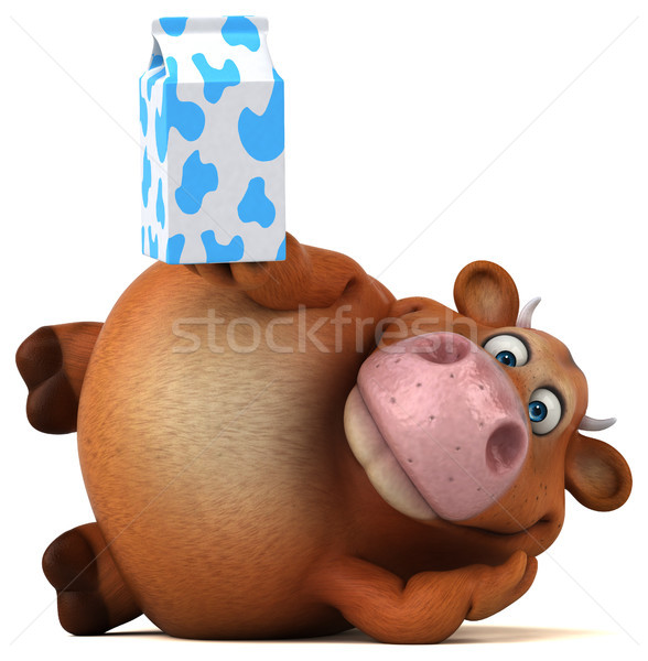 Fun cow - 3D Illustration Stock photo © julientromeur