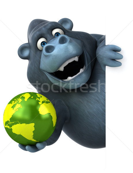 Stock photo: Fun gorilla - 3D Illustration