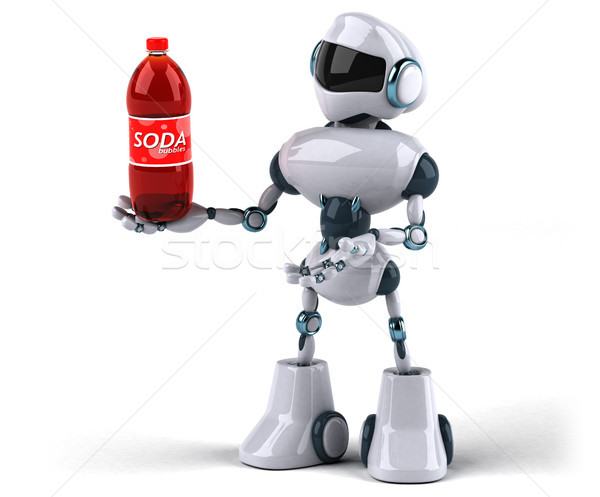 Robot tecnologia bere retro futuro soda Foto d'archivio © julientromeur