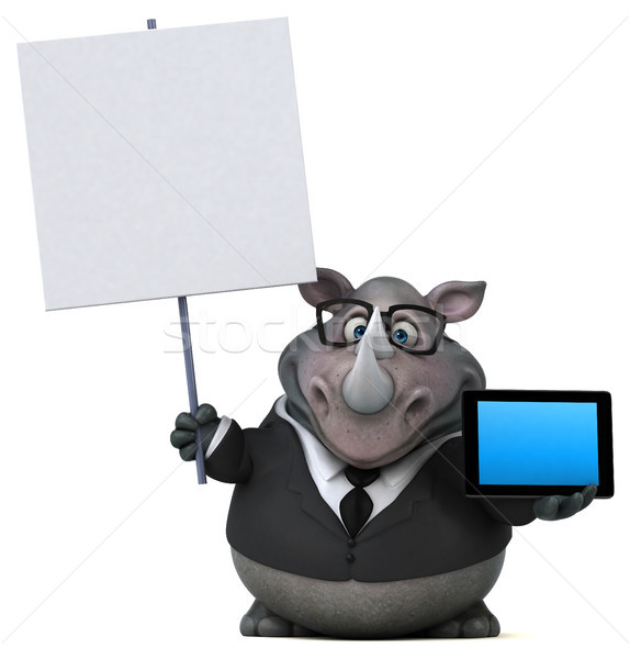 Fun rhinoceros - 3D Illustration Stock photo © julientromeur