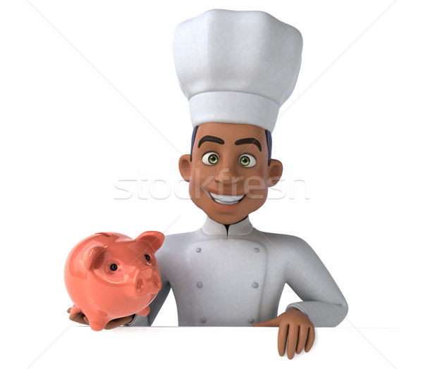 Jókedv szakács konyha pénzügy fehér főzés Stock fotó © julientromeur