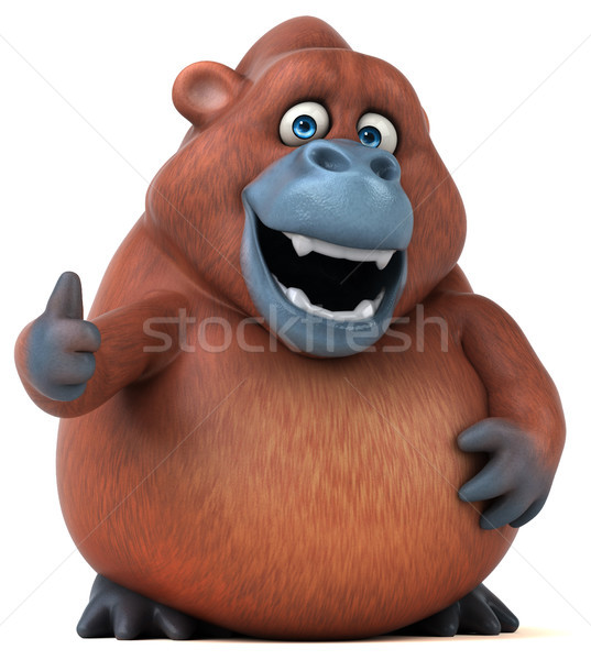 Fun Orangutan - 3D Illustration Stock photo © julientromeur