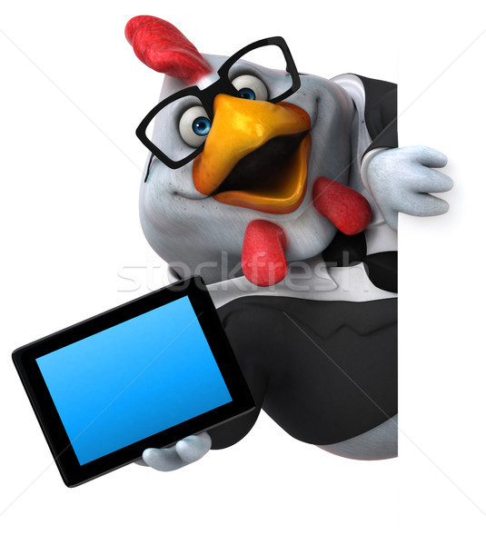 весело куриные 3d иллюстрации работу птица костюм Сток-фото © julientromeur