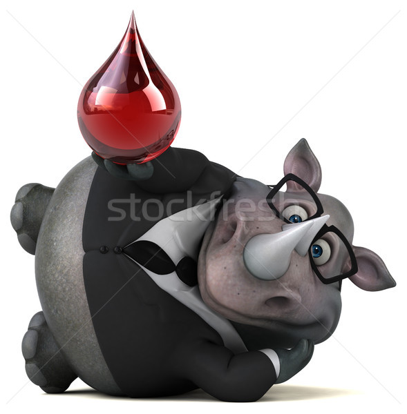 Fun rhinoceros - 3D Illustration Stock photo © julientromeur