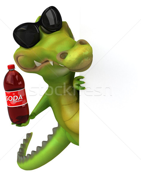 Krokodil jókedv boldog terv művészet ital Stock fotó © julientromeur