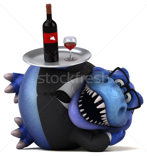 Divertimento illustrazione 3d business vino imprenditore bere Foto d'archivio © julientromeur