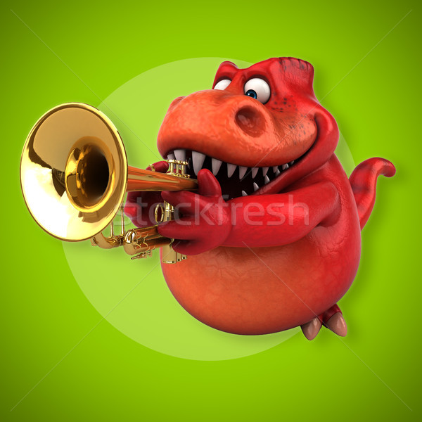 Stockfoto: Leuk · 3d · illustration · concert · tanden · dier · geschiedenis