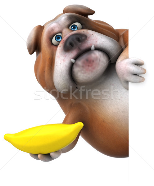 Fun bulldog - 3D Illustration Stock photo © julientromeur