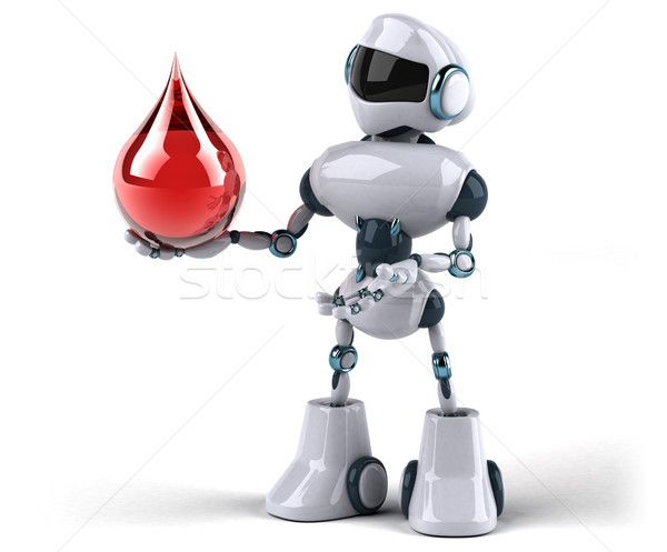 Robot tecnologia rosso retro futuro drop Foto d'archivio © julientromeur