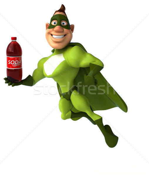 весело superhero человека тело пить скорости Сток-фото © julientromeur