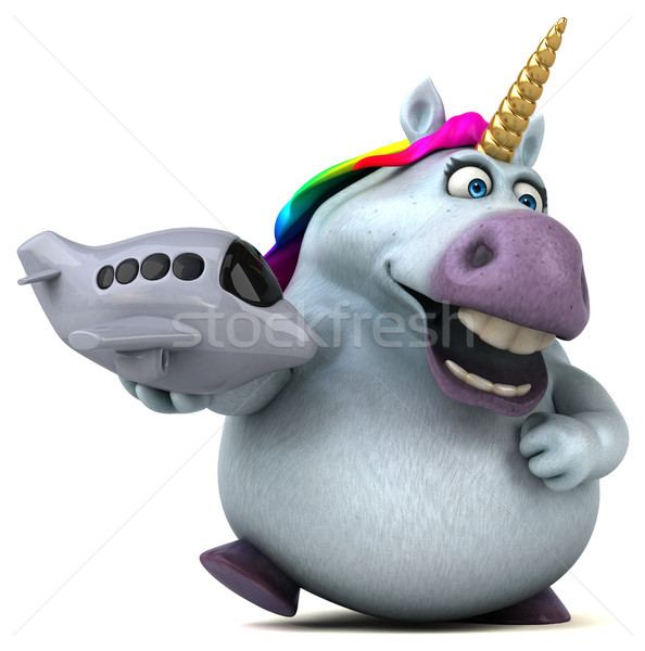 Fun unicorn - 3D Illustration Stock photo © julientromeur