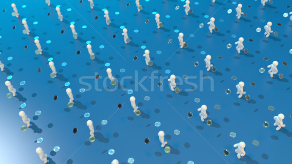 Money or bitcoin - 3D Illustration Stock photo © julientromeur