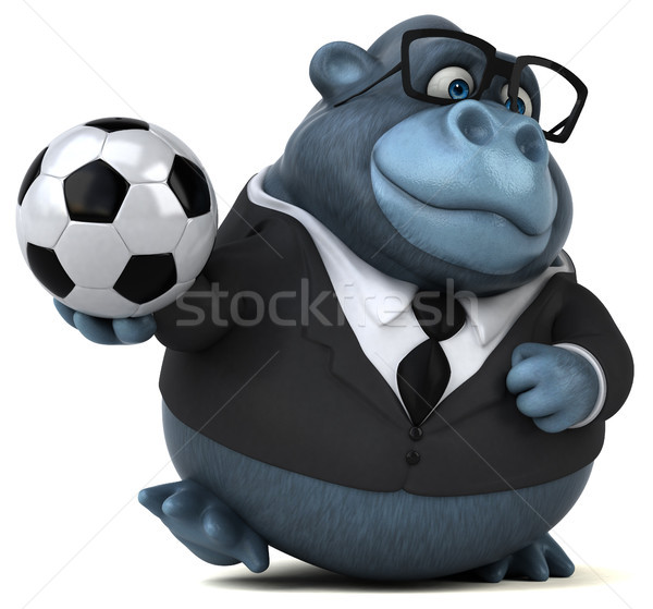 Jókedv gorilla 3d illusztráció futball sport futball Stock fotó © julientromeur