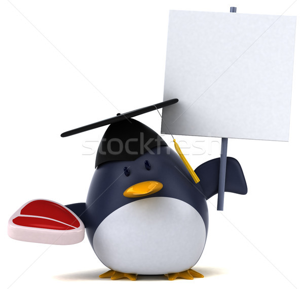 Divertimento pinguino illustrazione 3d uccello divertente grasso Foto d'archivio © julientromeur