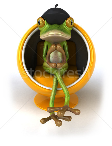 樂趣 青蛙 綠色 椅子 熱帶 3D 商業照片 © julientromeur