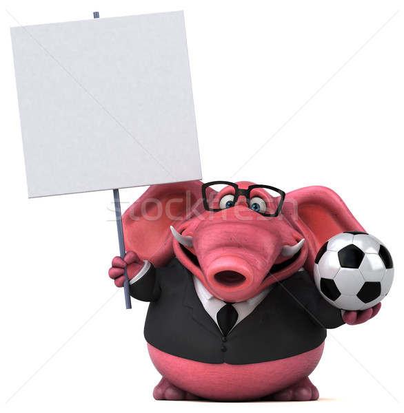 Stock photo: Pink elephant - 3D Illustration