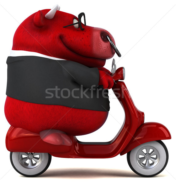Distracţie roşu taur ilustrare 3d modă model Imagine de stoc © julientromeur