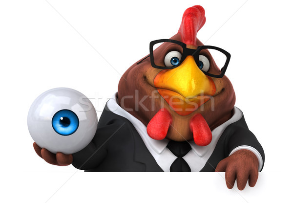 Fun chicken - 3D Illustration Stock photo © julientromeur