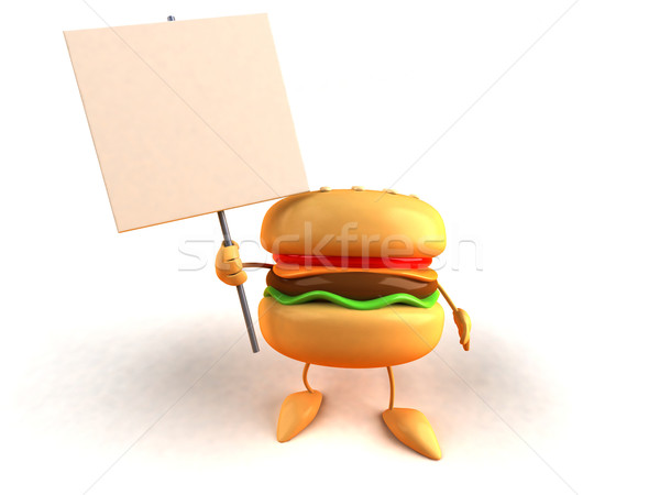 Zdjęcia stock: Hamburger · żywności · chleba · mięsa · tłuszczu · jedzenie