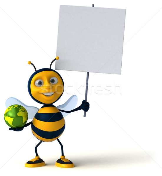 Leuk bee wereld werknemer planeet honing Stockfoto © julientromeur